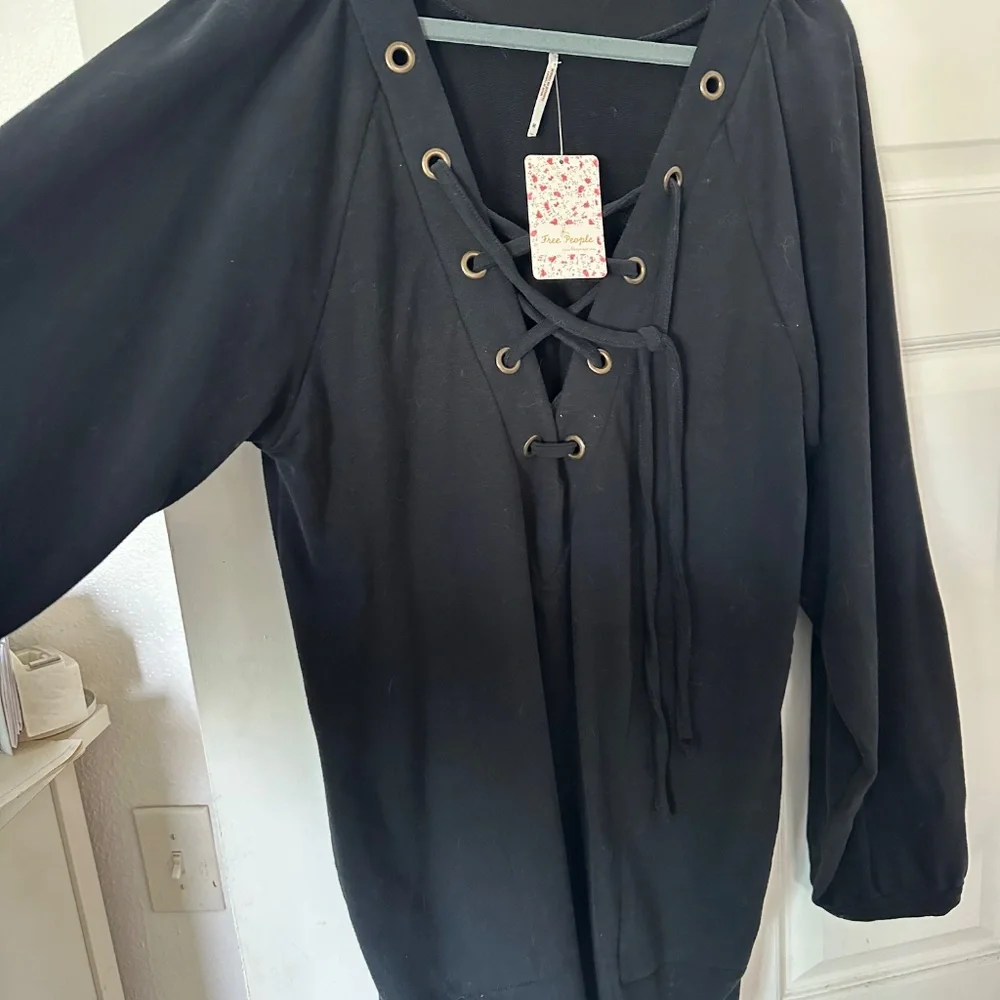 Free People Wellington lace-up oversized tunic/ Dress. NWT